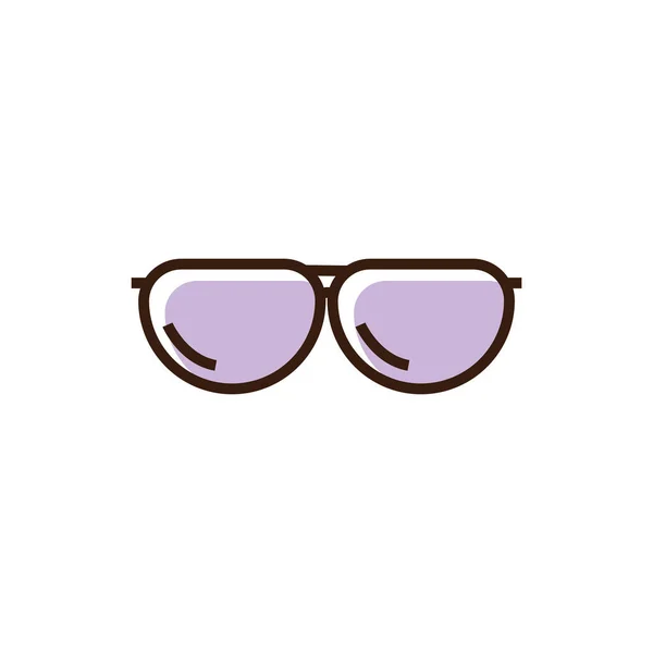 Лінія ізольованих окулярів і заповнення векторного дизайну — стоковий вектор