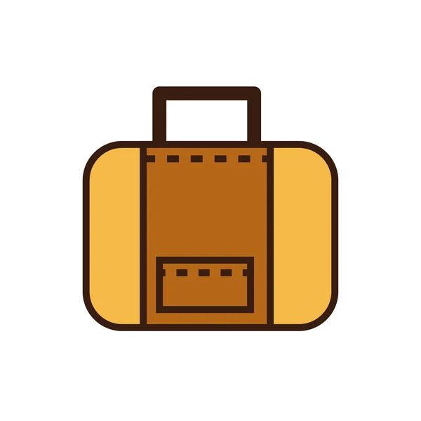 Geïsoleerde tas voor reisleiding en vulontwerp — Stockvector