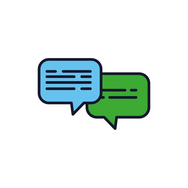 Isolated communication bubble icon fill design — Stock Vector