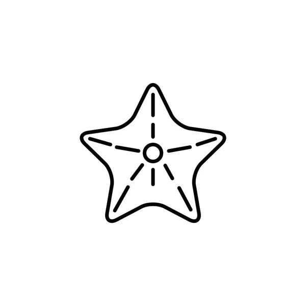 Starfish sea life summer icon line — 图库矢量图片