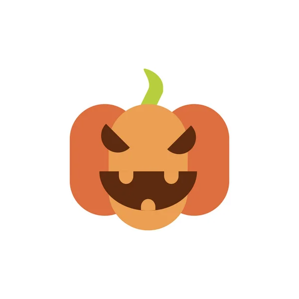 Creepy pumpkin trick or treat happy halloween — Image vectorielle