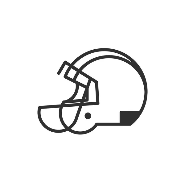 Diseño vectorial plano de casco deportivo aislado — Vector de stock