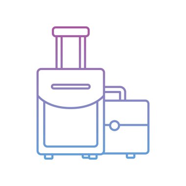 summer suitcases on wheels gradient style