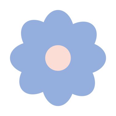 Şirin çiçek bahçesi dekoratif ikonu