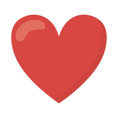 red love heart white background