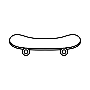 skateboard sport equipment isolated icon