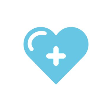 Isolated medical heart flat vector design