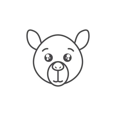 cute camel animal line style icon
