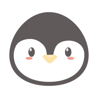 penguin face polar animal bird icon