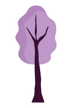 İzole soyut ve sezon ağaç tasarım vektör çizim