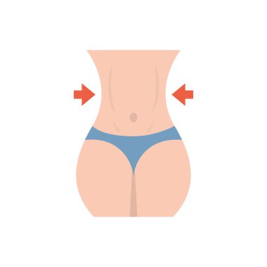 Isolated female body icon flat design