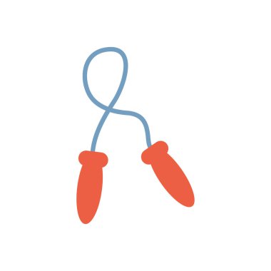 Isolated gym jumping rope icon flat design