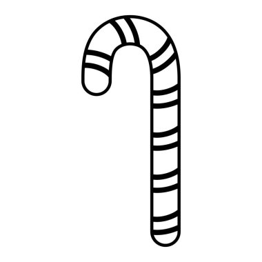 christmas candy cane sweet snack icon thick line