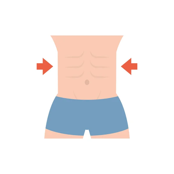 Isolated male body icon flat design — Wektor stockowy