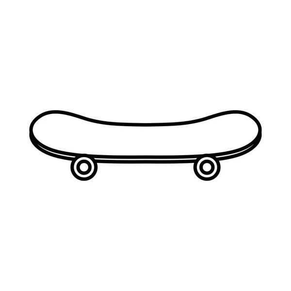 Skateboard sport equipment isolated icon — стоковый вектор