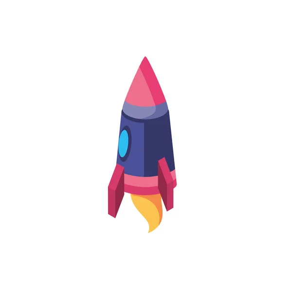 Izolovaná ikona rakety izometrický vektor design — Stockový vektor
