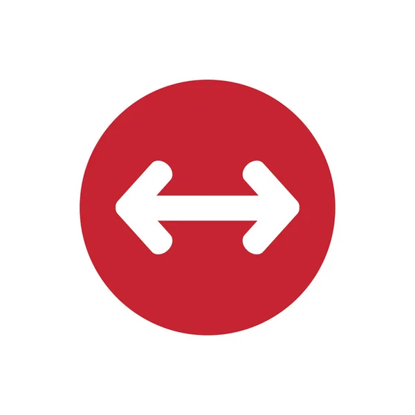 Icon of arrow different point in color circle — Vetor de Stock