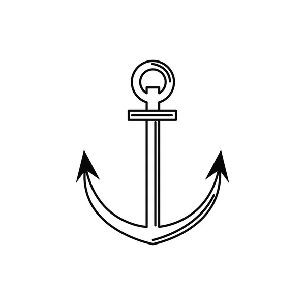 Anchor nautical vacation travel icon — Stockvektor