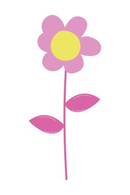 Ayrı çiçek süsü tasarımı vektör çizimi