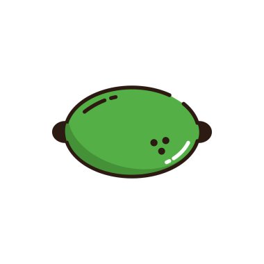 İzole edilmiş limon ikonu doldurma vektör tasarımı