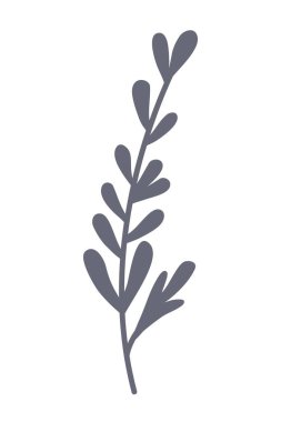 İzole edilmiş kırsal yapraklar tasarım vektörü çizimi