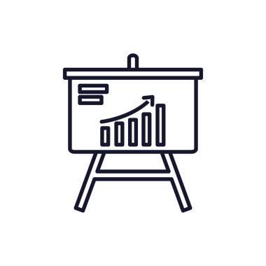 İzole edilmiş iş akışı simgesi çizgi vektör tasarımı