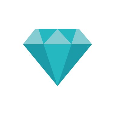 İzole edilmiş elmas simgesi düz vektör tasarımı