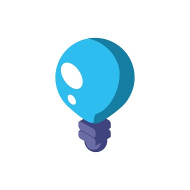 Dijital ampul izometrik ikon vektör tasarımı