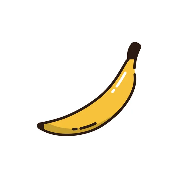 Ícone de banana isolado preenche design vetorial — Vetor de Stock