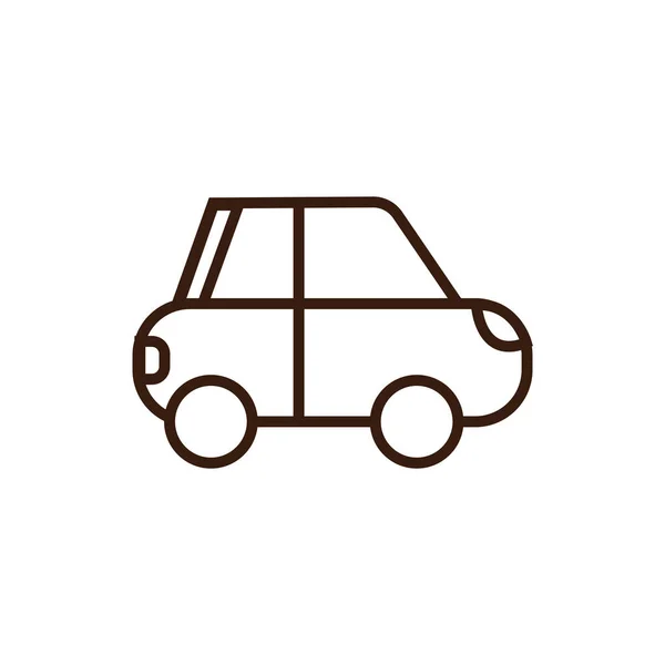 Isolated car line and fill vector design — Stock Vector