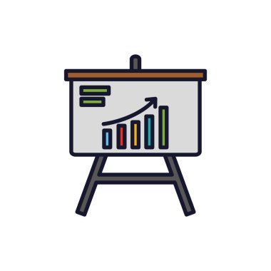 İzole edilmiş iş akışı ikonu doldurma vektör tasarımı