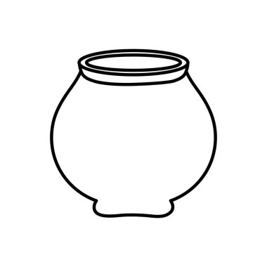 Mutlu Cadılar Bayramı iksiri kazanı kalın çizgisi