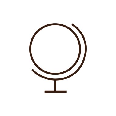 İzole gezegen küre hattı ve vektör tasarımını doldur