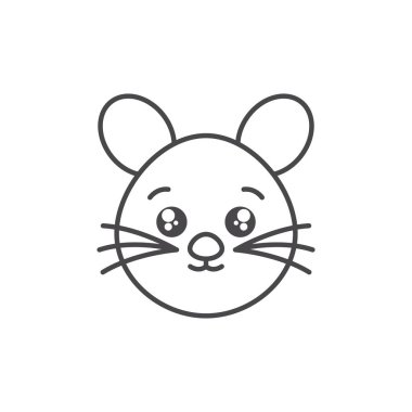 şirin fare evcil hayvan başlık çizgisi biçimi simgesi