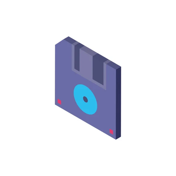 Digital diskette isometric icon vector design — Stock Vector