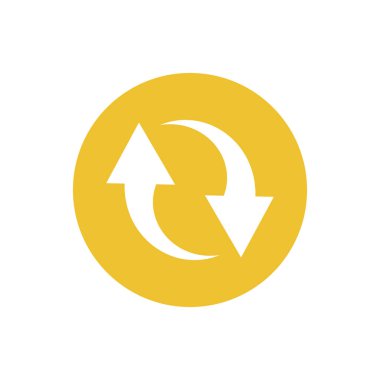 Renk çemberinde çift ters okların simgesi