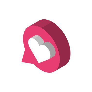 Dijital kabarcık izometrik ikon vektör tasarımı