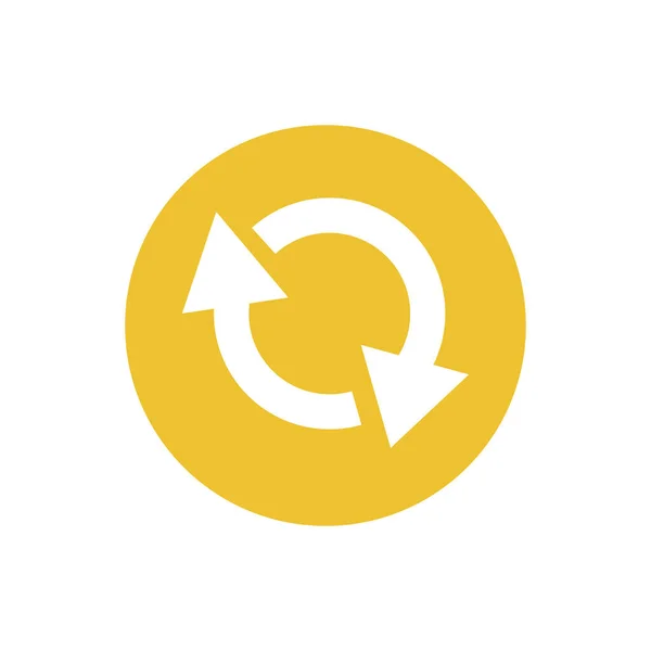 Icon of reload arrow in color circle — Stockvektor