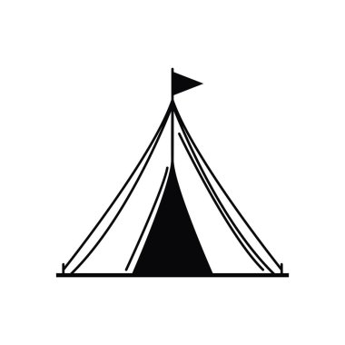 kamp çadırı tatil ikonu