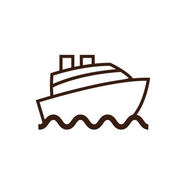 İzole edilmiş gemi hattı ve vektör tasarımını doldur