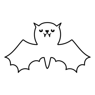 Cadılar bayramı kutlamaları için açık kanatlı yarasa