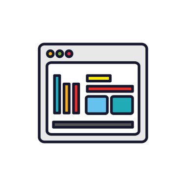 İzole edilmiş web sitesi doldurma vektör tasarımı