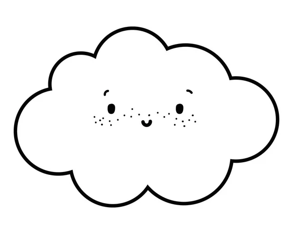 Isolated cloud cartoon vector design — стоковый вектор