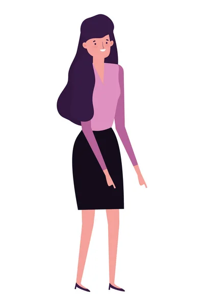 Ilustración vectorial de diseño vectorial de mujeres Avatar — Vector de stock