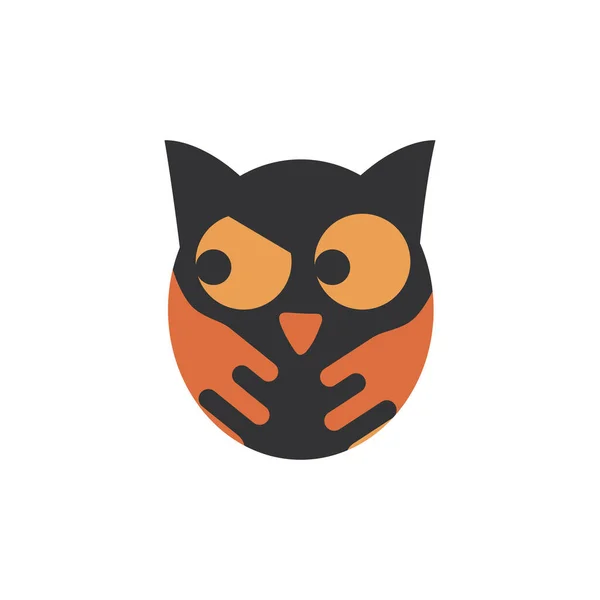 Owl bird trick or treat happy halloween — Stock Vector
