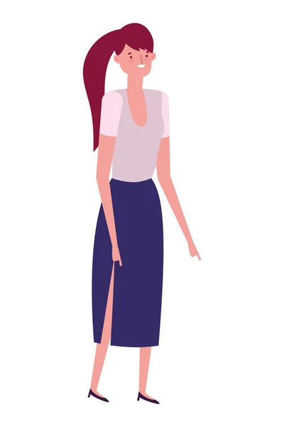 Ilustración vectorial de diseño vectorial de mujeres Avatar — Vector de stock