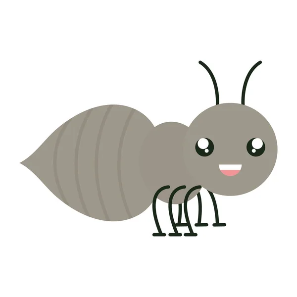 Cute ant insect kawaii character — Vettoriale Stock