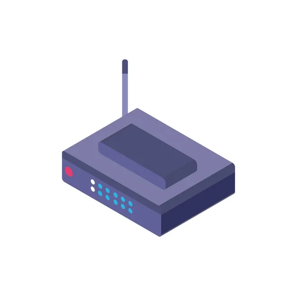 Diseño vectorial de iconos isométricos digitales wifi — Vector de stock