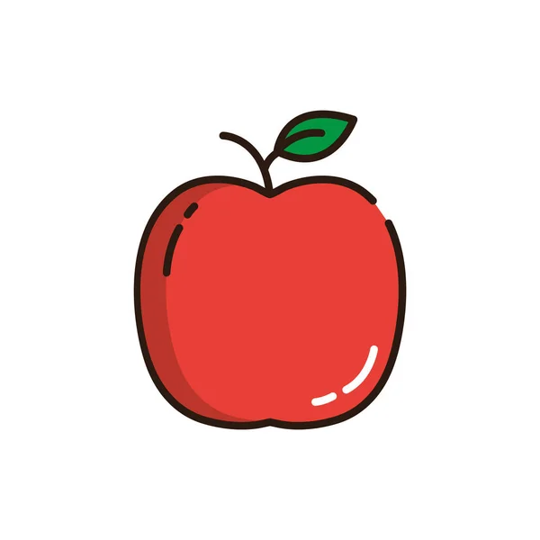 Μεμονωμένο εικονίδιο μήλου συμπληρώστε διανυσματικό σχεδιασμό — Διανυσματικό Αρχείο