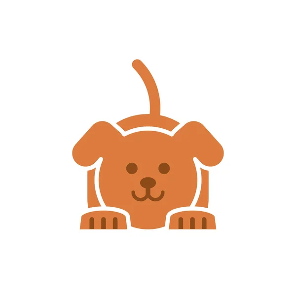 Izolovaný pes ikona plochý vektor design — Stockový vektor